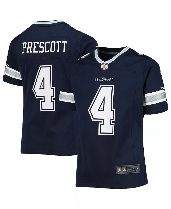Джерси Big Girls Dak Prescott Navy Dallas Cowboys Team Game Nike, синий — фото 2