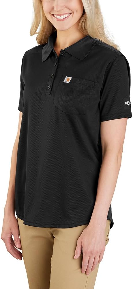 

Carhartt Women's 105810 Женская футболка Force Relaxed Fit с коротким рукавом и карманом, Black