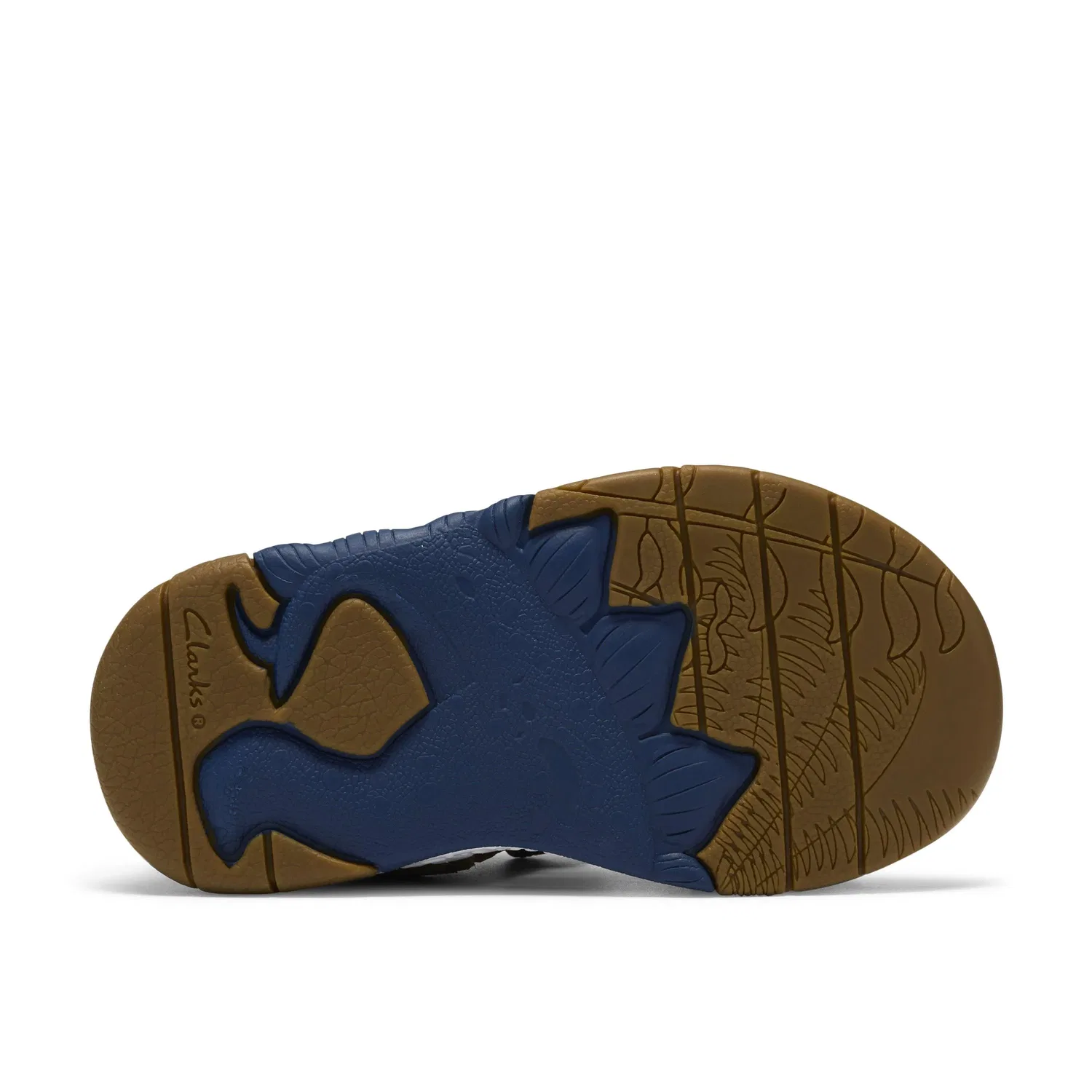 Сандалии для мальчиков с динозаврами Clarks, бежевый — фото 3