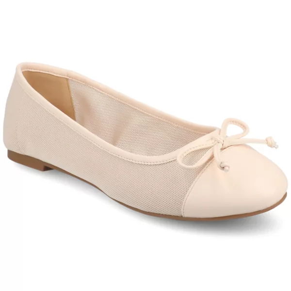Женские балетки Kaiah средней и широкой ширины с закрытым носком Journee, цвет blush mesh