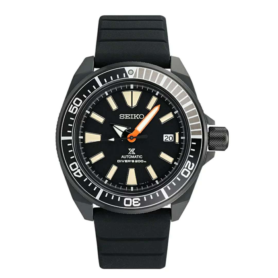 

SEIKO Часы Prospe Collection Automatic Mechanical Movement Silicone Strap Watch 43.8mm Men's Watch Black Dial, Black Dial