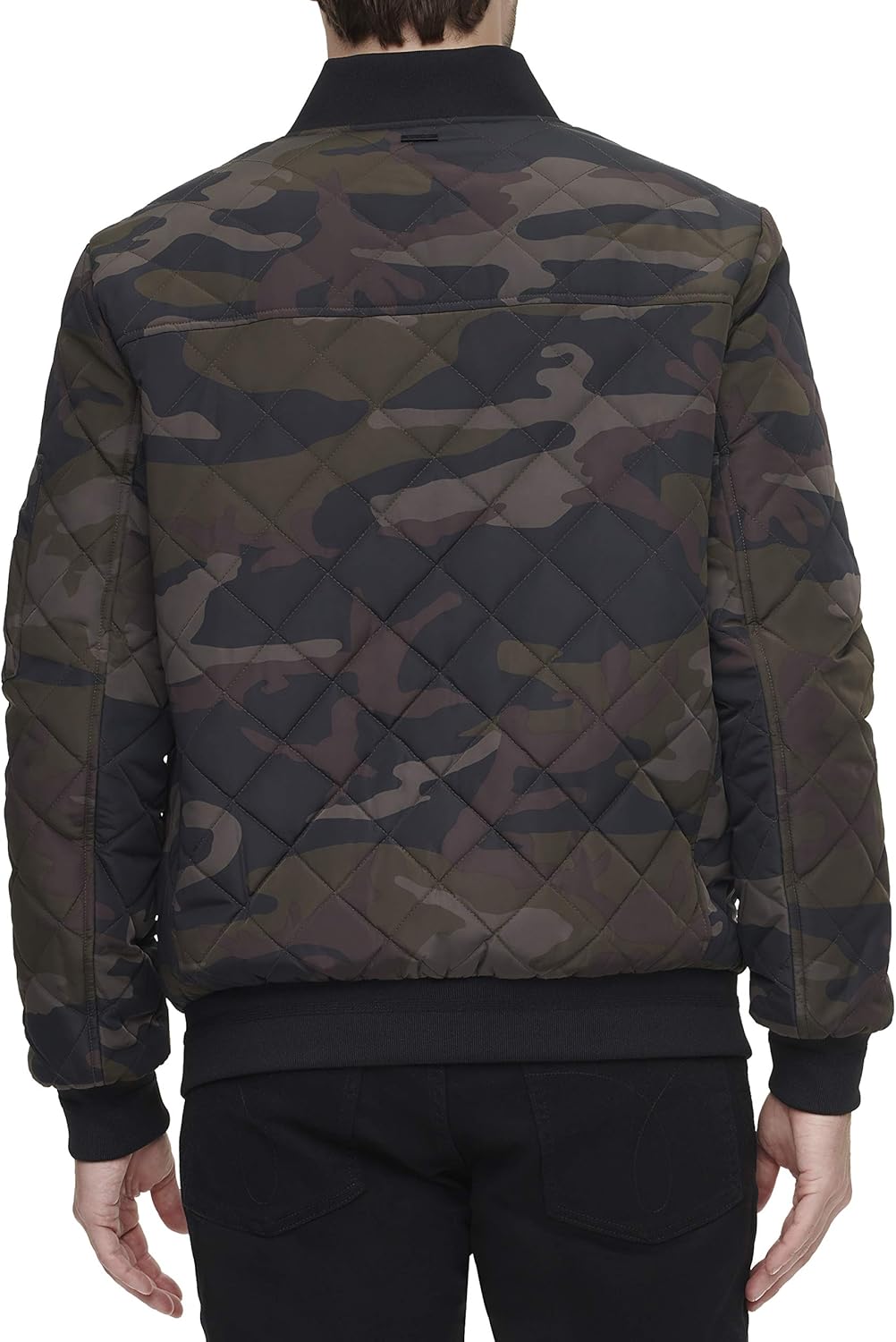 Мужская стеганая летная куртка Calvin Klein с молнией, Olive Camo — фото 3