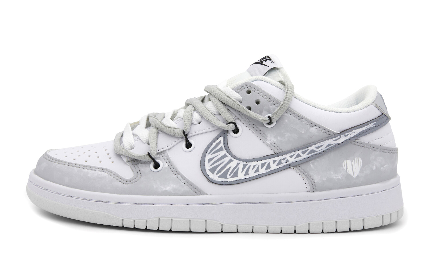 

Кроссовки Nike Dunk Skateboarding Shoes Men Low-top Grey/white, белый