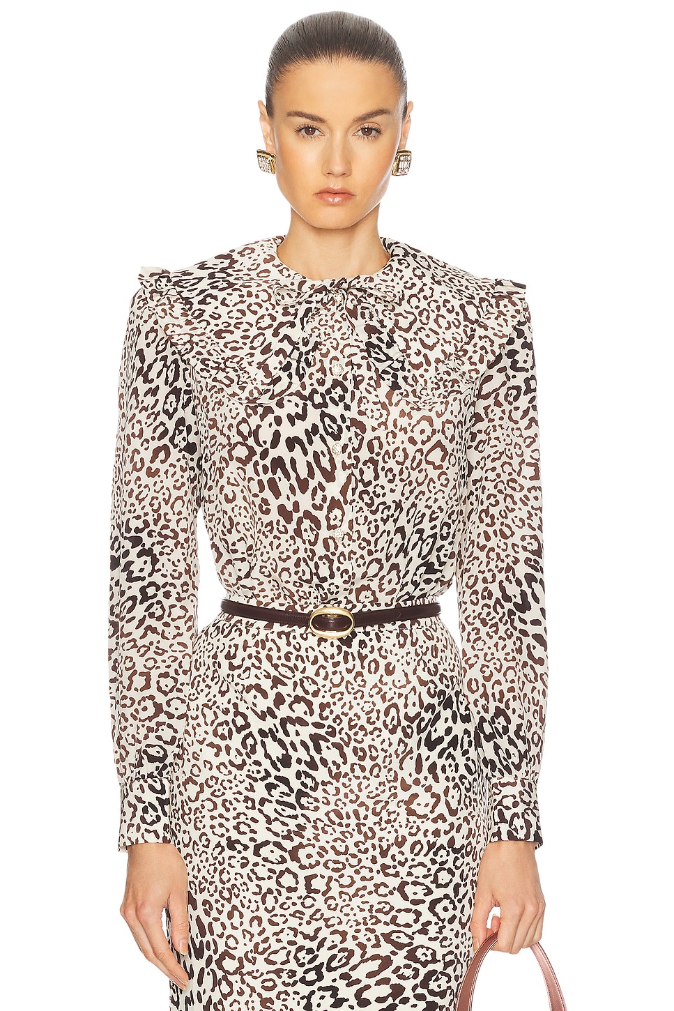 

Лонгслив Топ Alessandra Rich, Beige & Brown