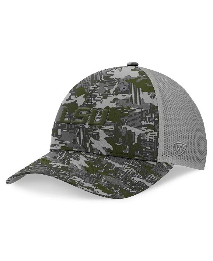 

Мужская серая кепка Trucker Camo LSU Tigers OHT Military Appreciation Pledge с регулируемой шириной Top of the World
