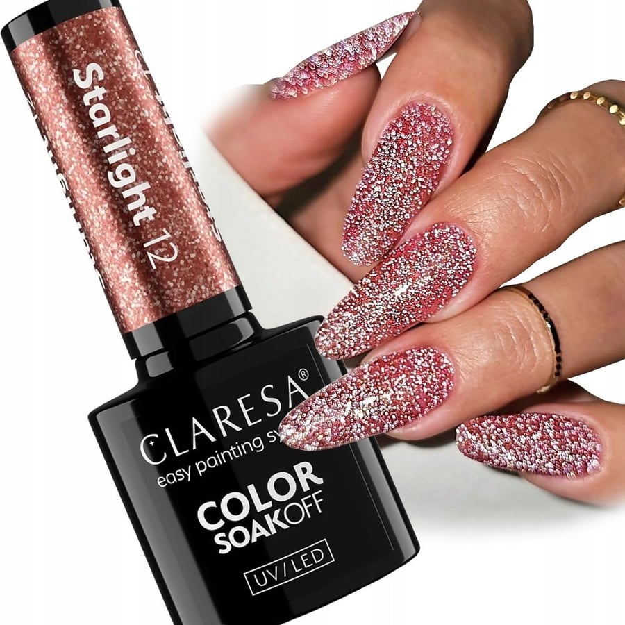 

Claresa Starlight 12 Hybrid Glitter Nail Polish Flash Effect 5 G