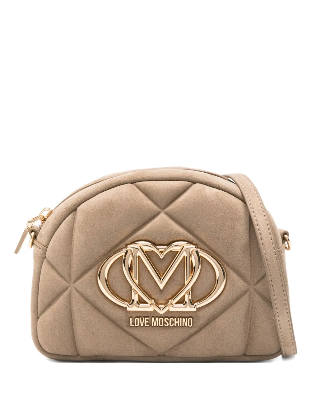 

Стеганая сумка через плечо с логотипом Love Moschino, коричневый