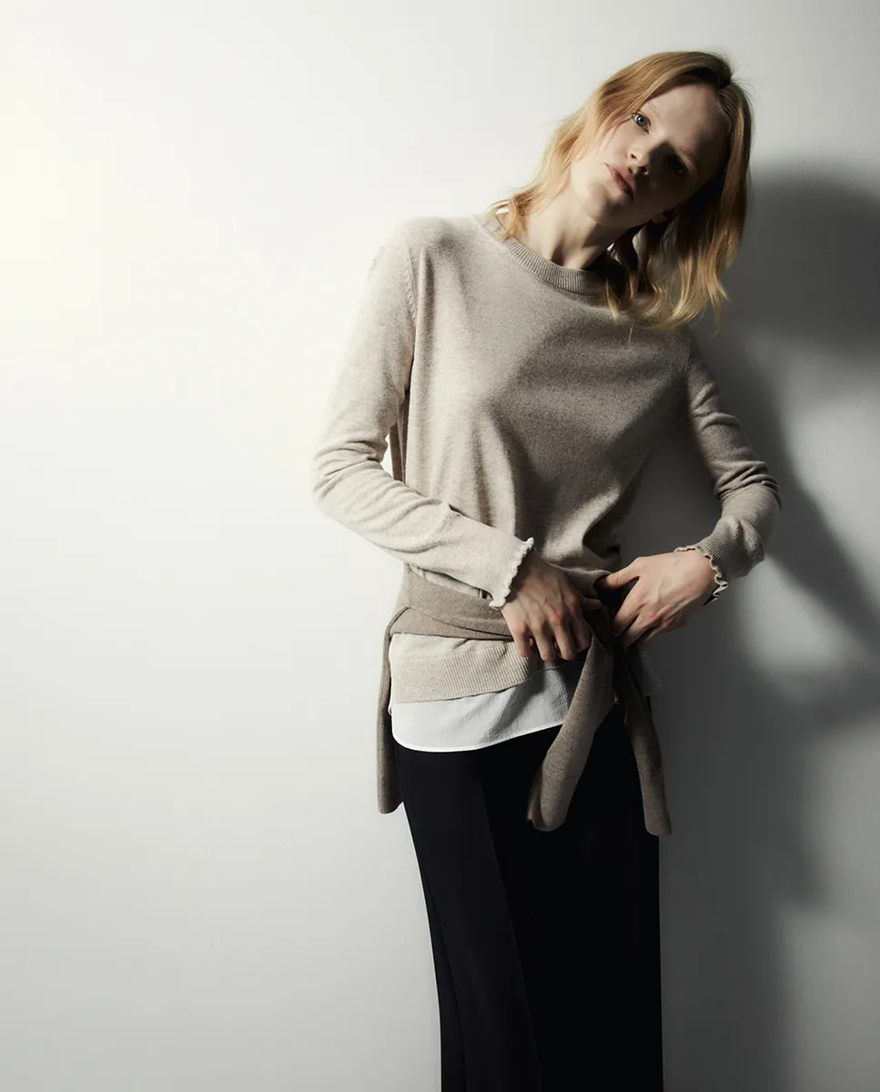 

Джемпер из трикотажа с низкой плотностью Sfera, темно-коричневый