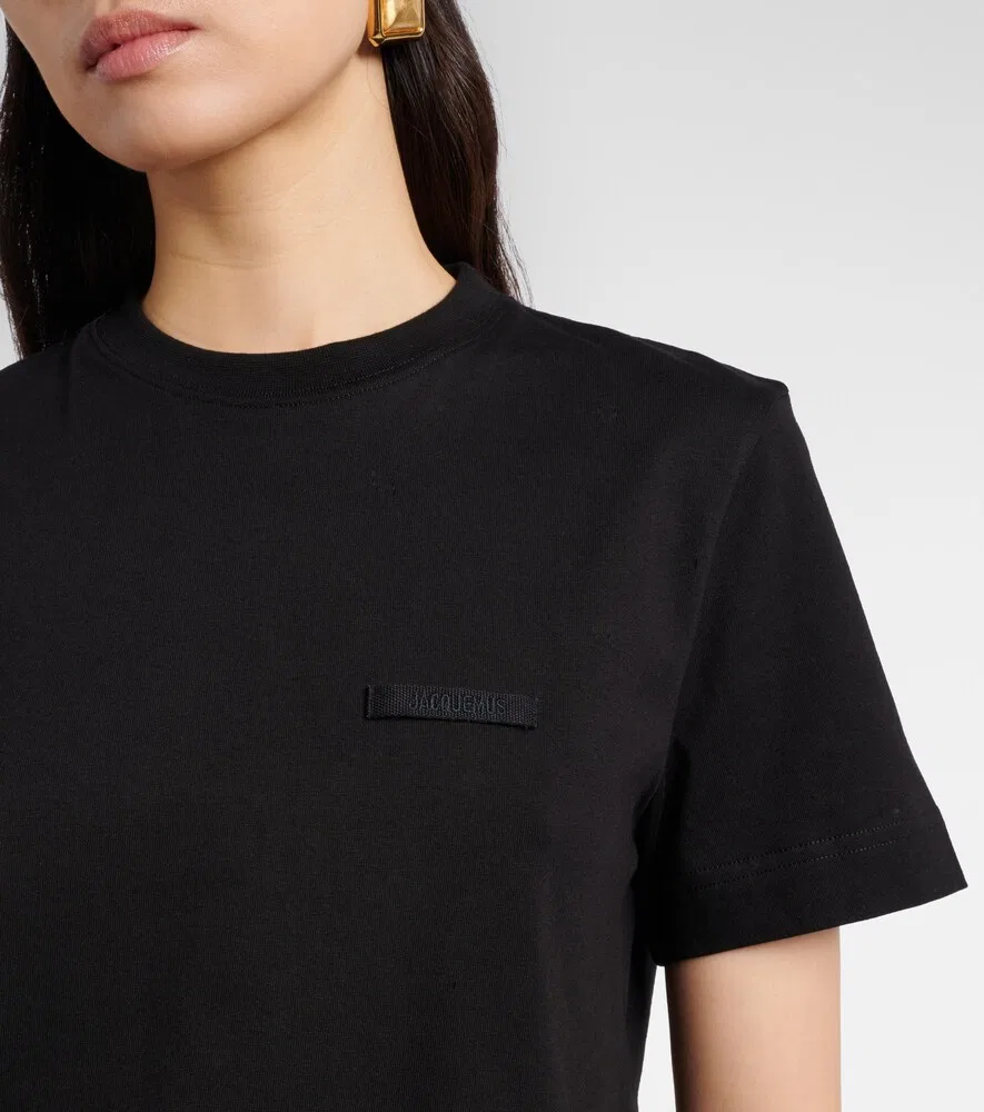 Футболка из хлопкового трикотажа с логотипом Jacquemus, черный — фото 4