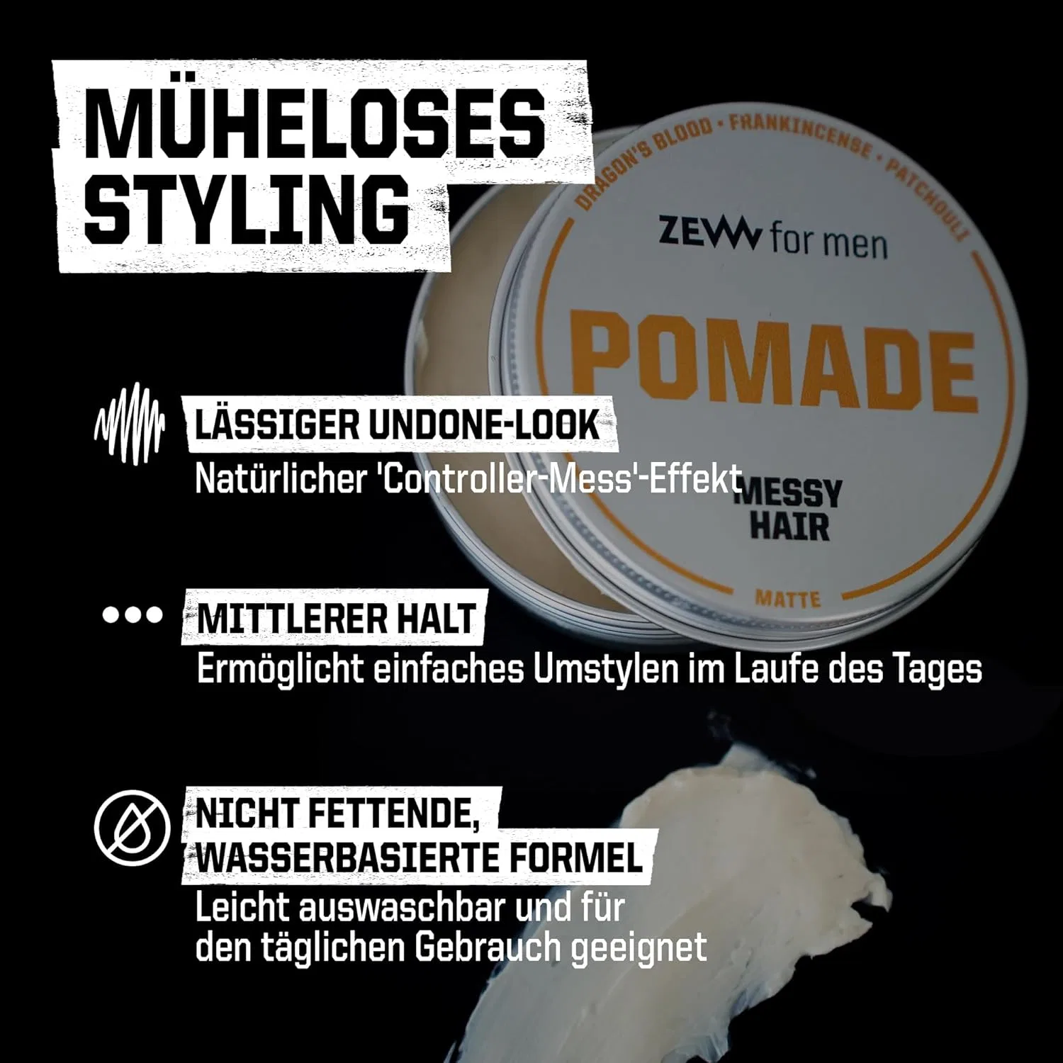 Матовая помада для укладки волос «Messy Hair» от ZEW FOR MEN Zew For Men — фото 4