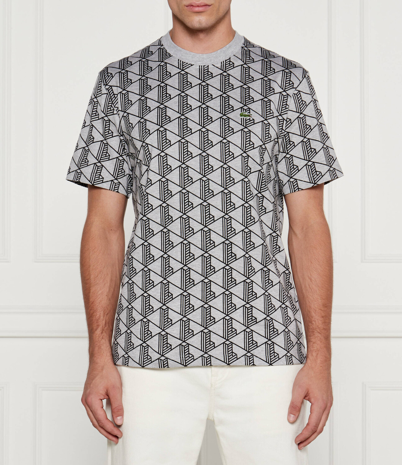 

Футболка Lacoste Classic fit, пепельно-серый