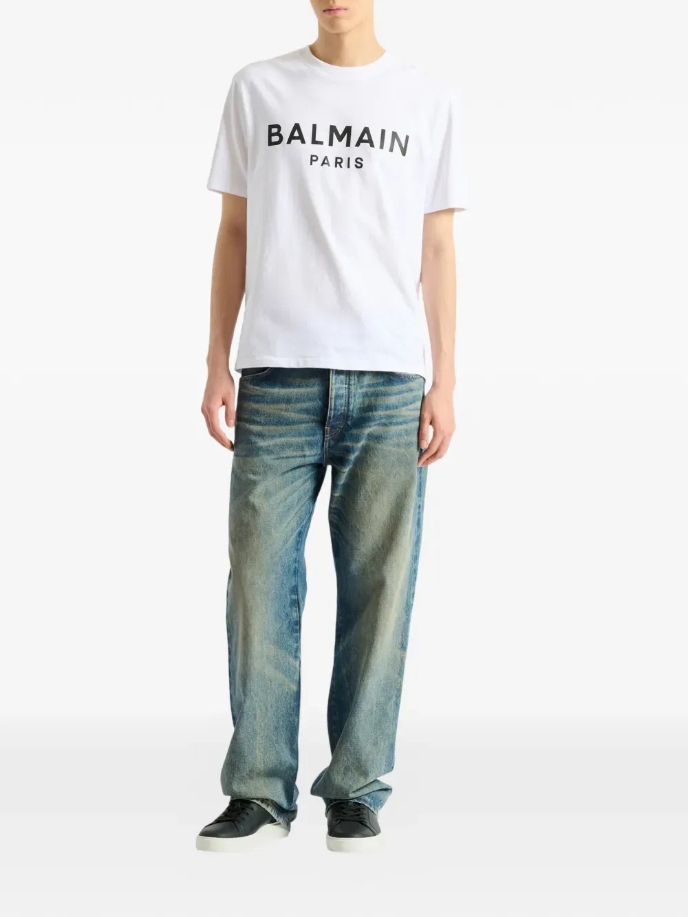 Футболка с принтом Balmain Paris, белый — фото 2