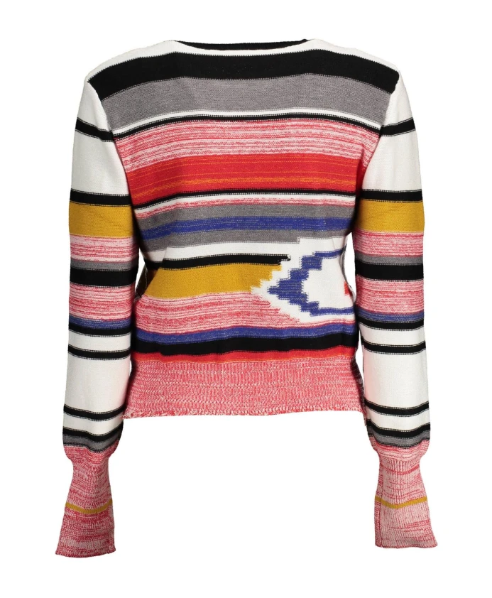 

Красный полосатый вязаный свитер Desigual, мультиколор
