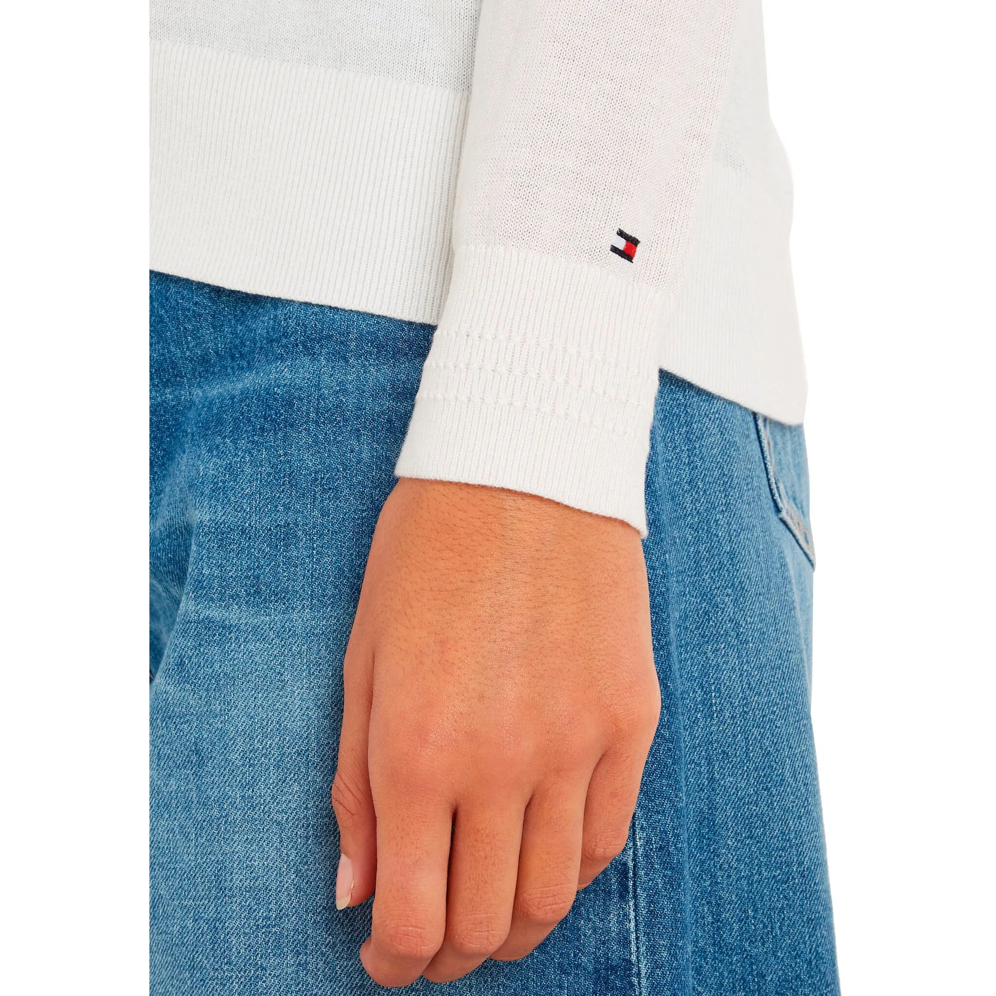 Tommy Hilfiger Свитер с V-образным вырезом "CO JERSEY STITCH V-NK SWEATER", цвет Ecru — фото 3