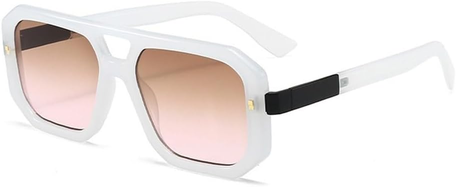 

Солнцезащитные очки с двойной перемычкой для женщин и мужчин с заклепками, прозрачные, градиентные, с защитой от УФ-излучения UV400, для занятий спортом на открытом воздухе, бега и езды на велосипеде Generic, Ttyj212-4