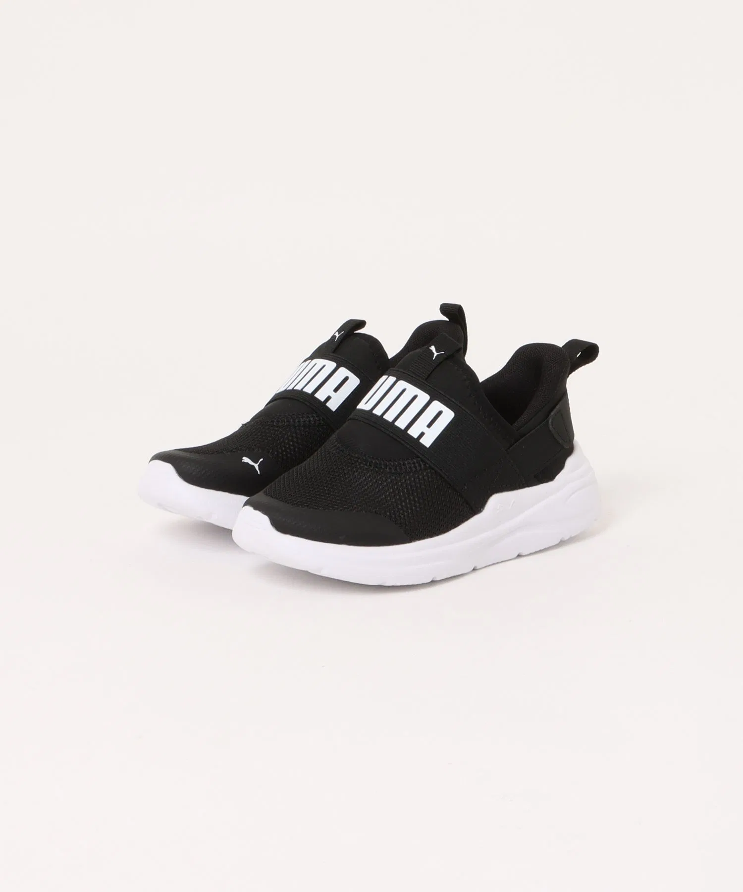 Детские кроссовки PUMA SOFT WIRED 2 EASE IN чёрно-белые