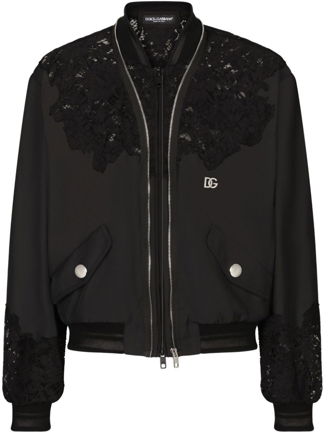 

Dolce & Gabbana бомбер с нашивкой-логотипом, черный