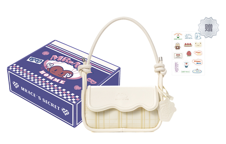 

Сумка-багет на плечо PU обычная женская белая MR.ACE HOMME, обсидиановый черный (в комплекте с коробкой)