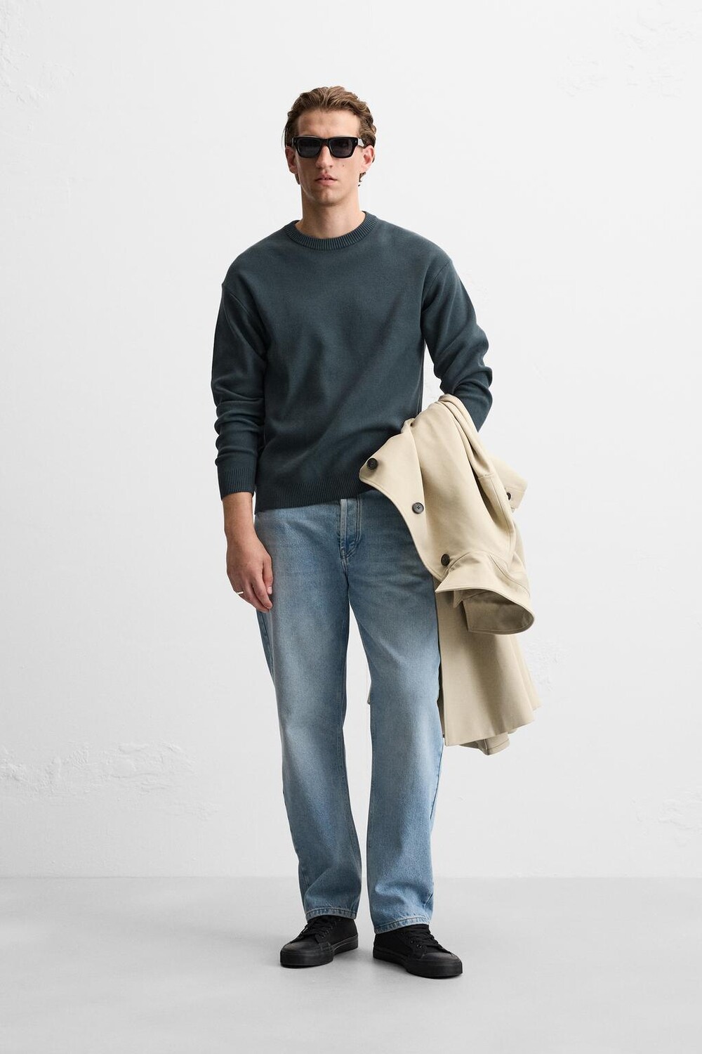 

Мягкий свитер ZARA, темно-синий