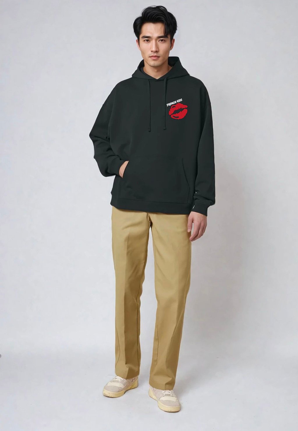 

Толстовка FRENCH KISS EMBROIDERY UNISEX - Hoodie Mira Paris, черный