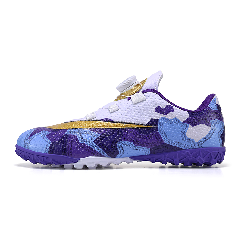 Антискользящие износостойкие футбольные бутсы Unisex White Gold Purple Kinglake
