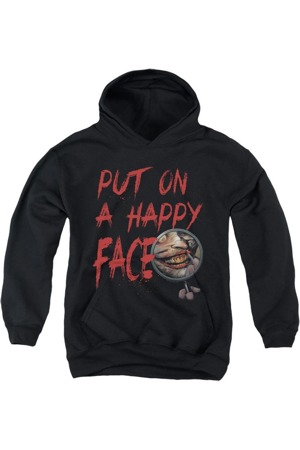 

Батмен худи с улыбающимся лицом для детей Gildan, черный