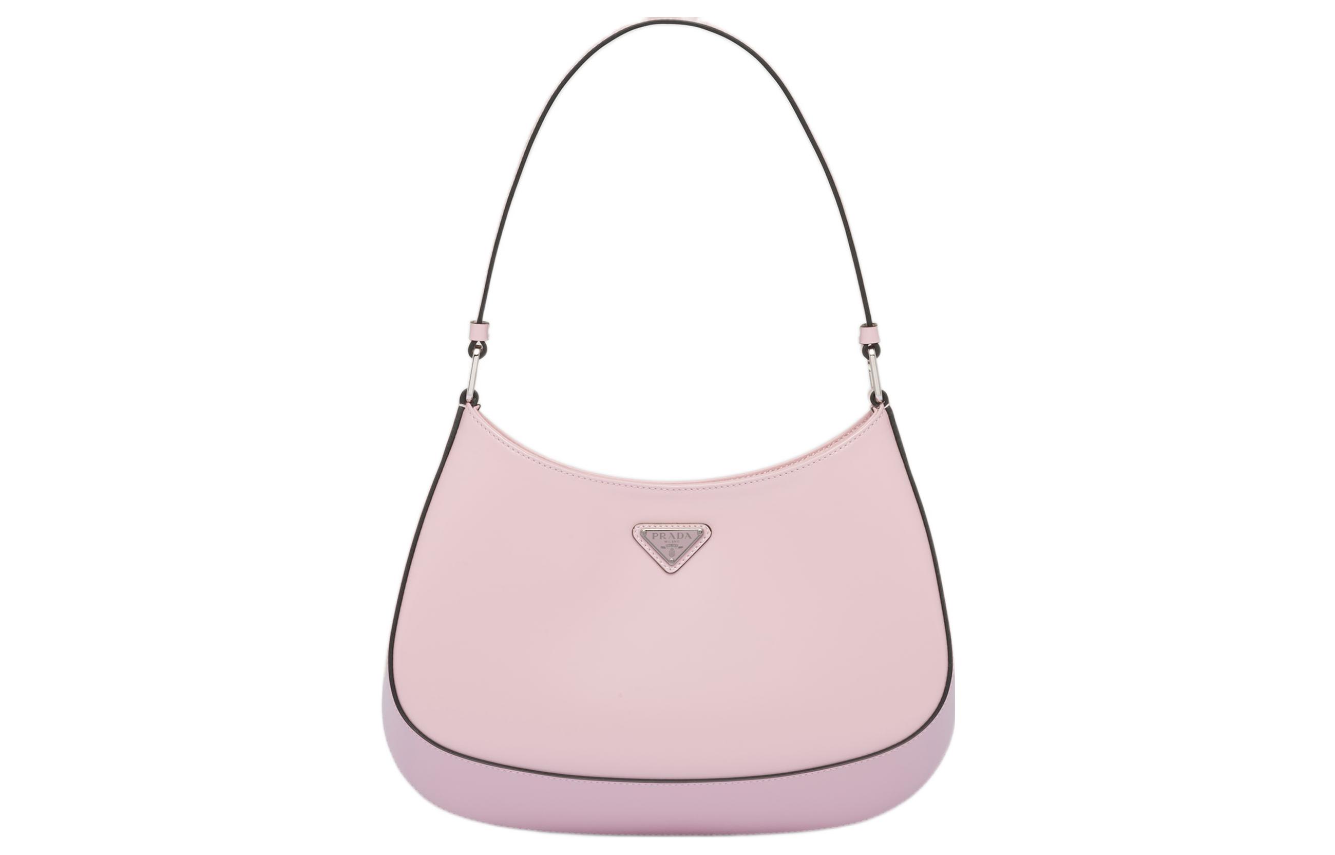 

Cleo Shiny Leather Плечевая Сумка, Женская Сумка Через Плечо Снежно-Розовая PRADA