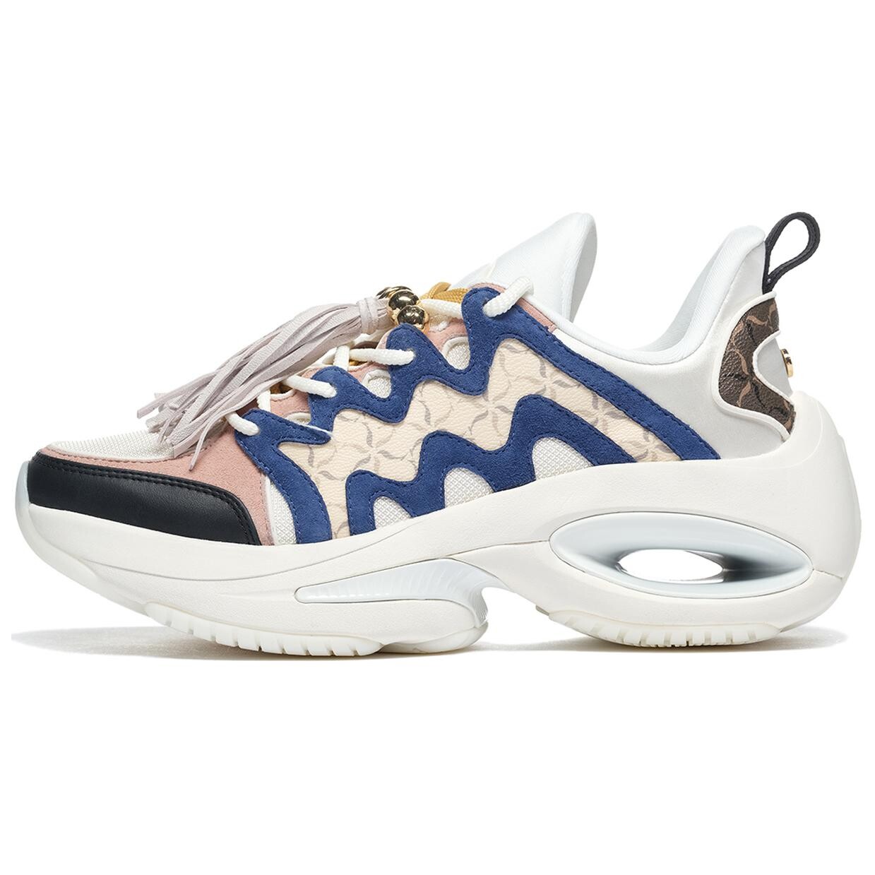 

Кроссовки LI-NING 1990 Heart Dance Chunky Sneakers Women's Low-top Off-white/Limo-blue/peach Orange Pink