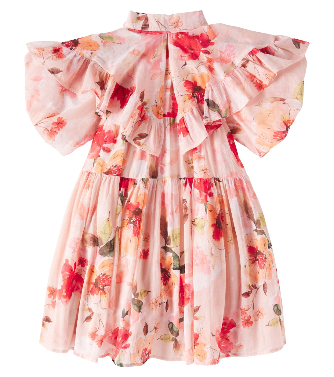 Платье из хлопка с цветочным принтом и рукавами-буфами Petite Amalie  , Peach Peony Print — фото 4