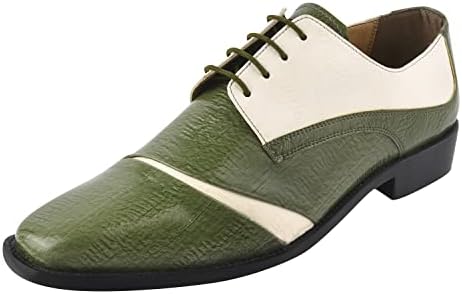 

Мужские оксфорды LIBERTYZENO с крыльями и брогированием, из натуральной кожи с принтом «Угорь и крокодил», со шнуровкой, для взрослых, праздничные туфли, кремовый/оливковый