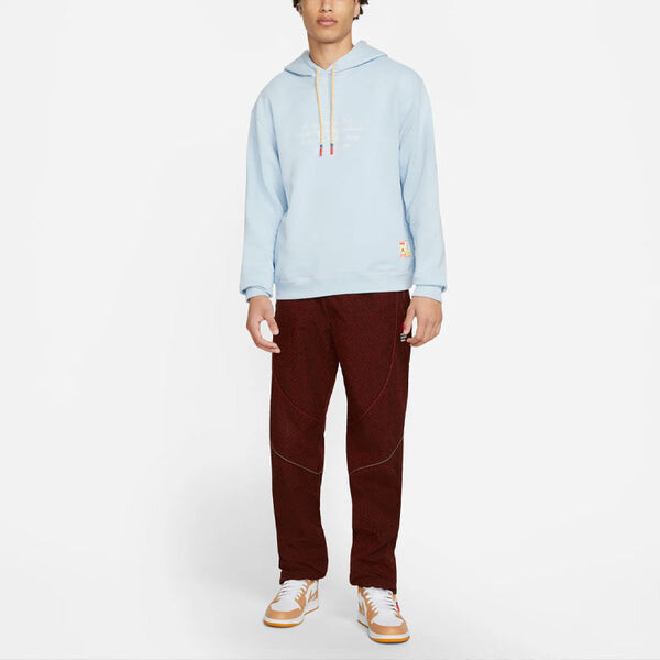 Толстовка Air Jordan x Maison Chateau Rouge Crossover french terry Alphabet Pattern Printing Asia Edition Blue, синий — фото 3