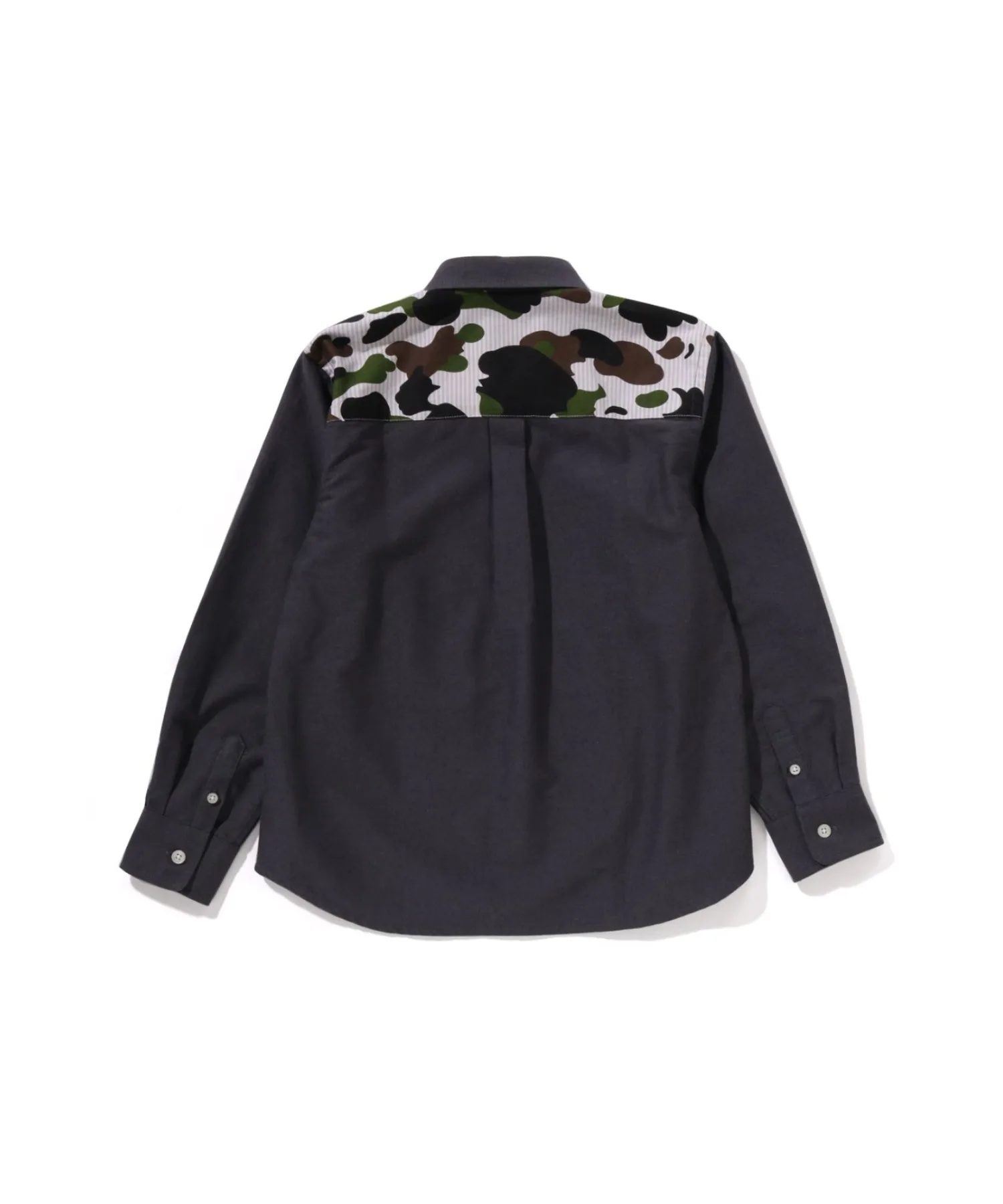 Детская рубашка из 100% хлопка 1ST CAMO STRIPE OXFORD BD A BATHING APE белая — фото 3