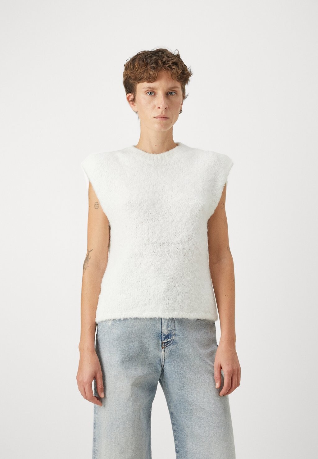 

Футболка с принтом Onlsima Oneck Vest ONLY, цвет cloud dancer