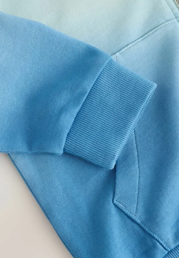 Толстовка на молнии с графическим принтом, стандартного кроя Next, Blue Dip Dye — фото 3