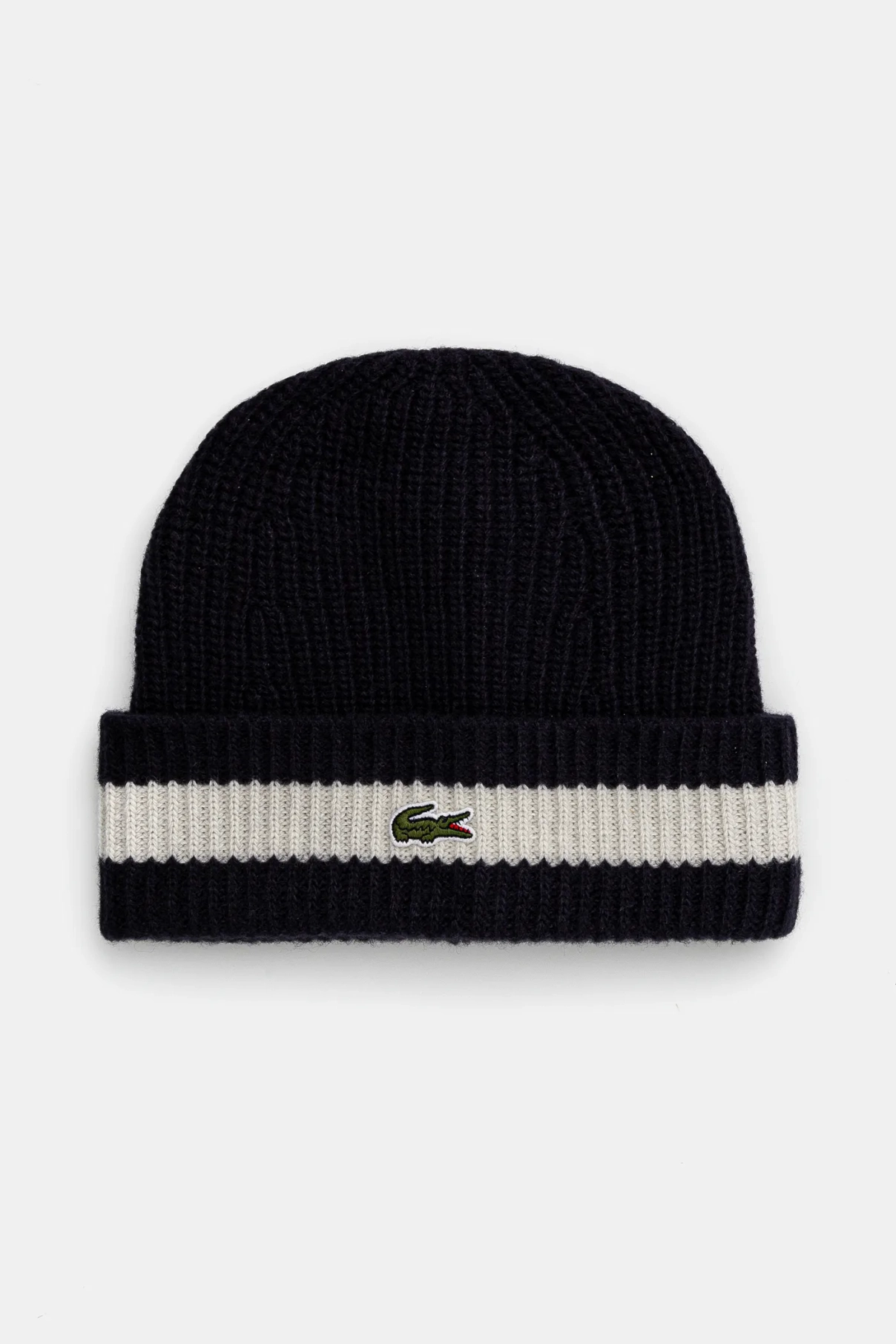 

Шерстяная шапка Lacoste, темно-синий