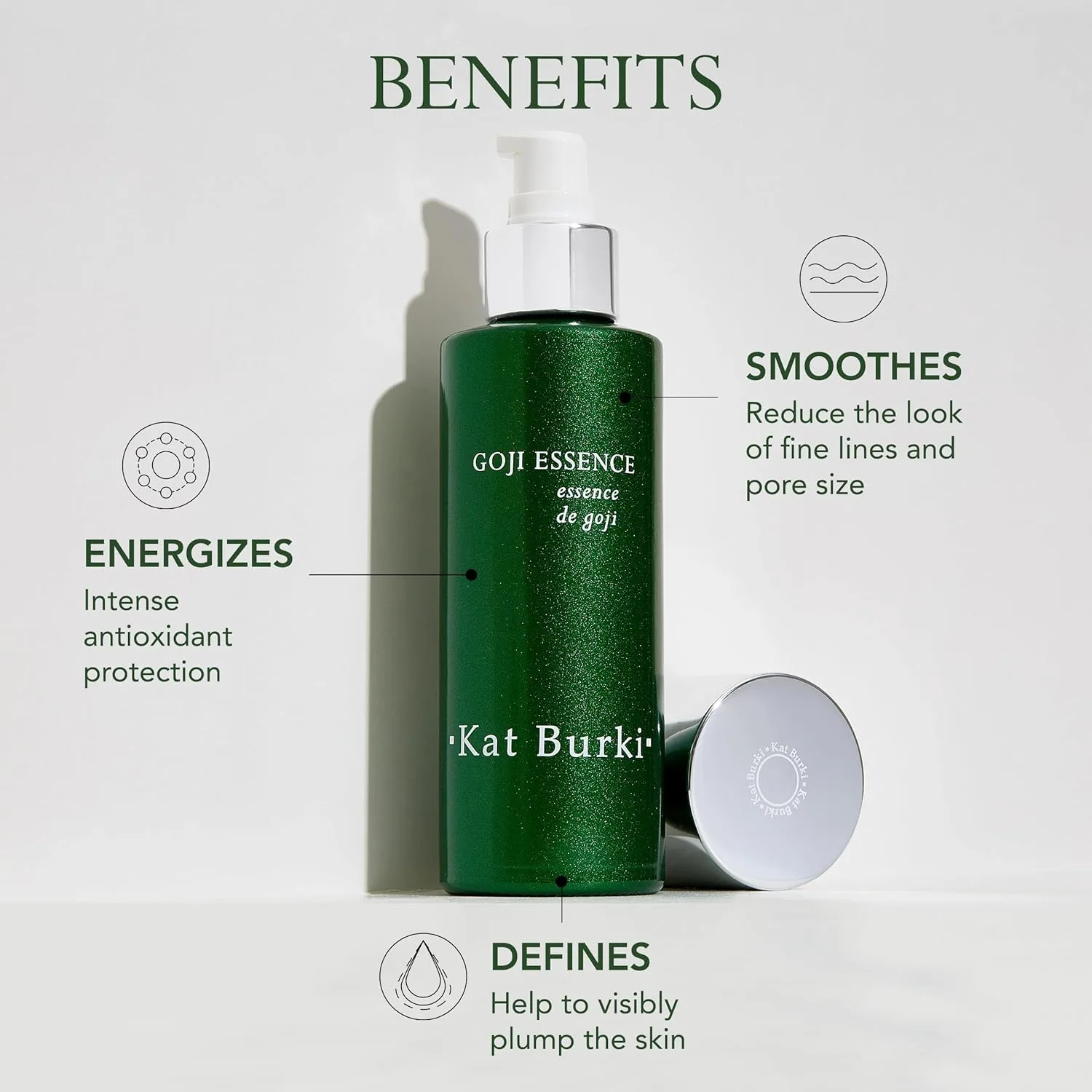 KAT BURKI Goji Refining Essence с ягодами годжи, 5% молочной кислотой и аминокислотами шелка, увлажняющая и выравнивающая тон кожи эссенция для лица, 113 мл — фото 3