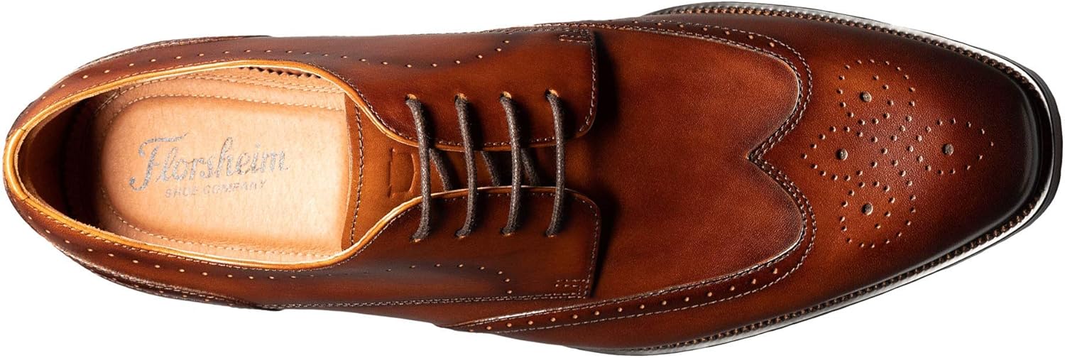 Мужские оксфорды Florsheim Sorrento Wingtip, Cognac — фото 2