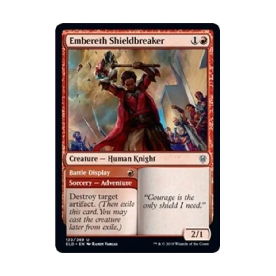 

CCG Эмберет Щитлом // Боевая демонстрация (U), MTG - Throne of Eldraine