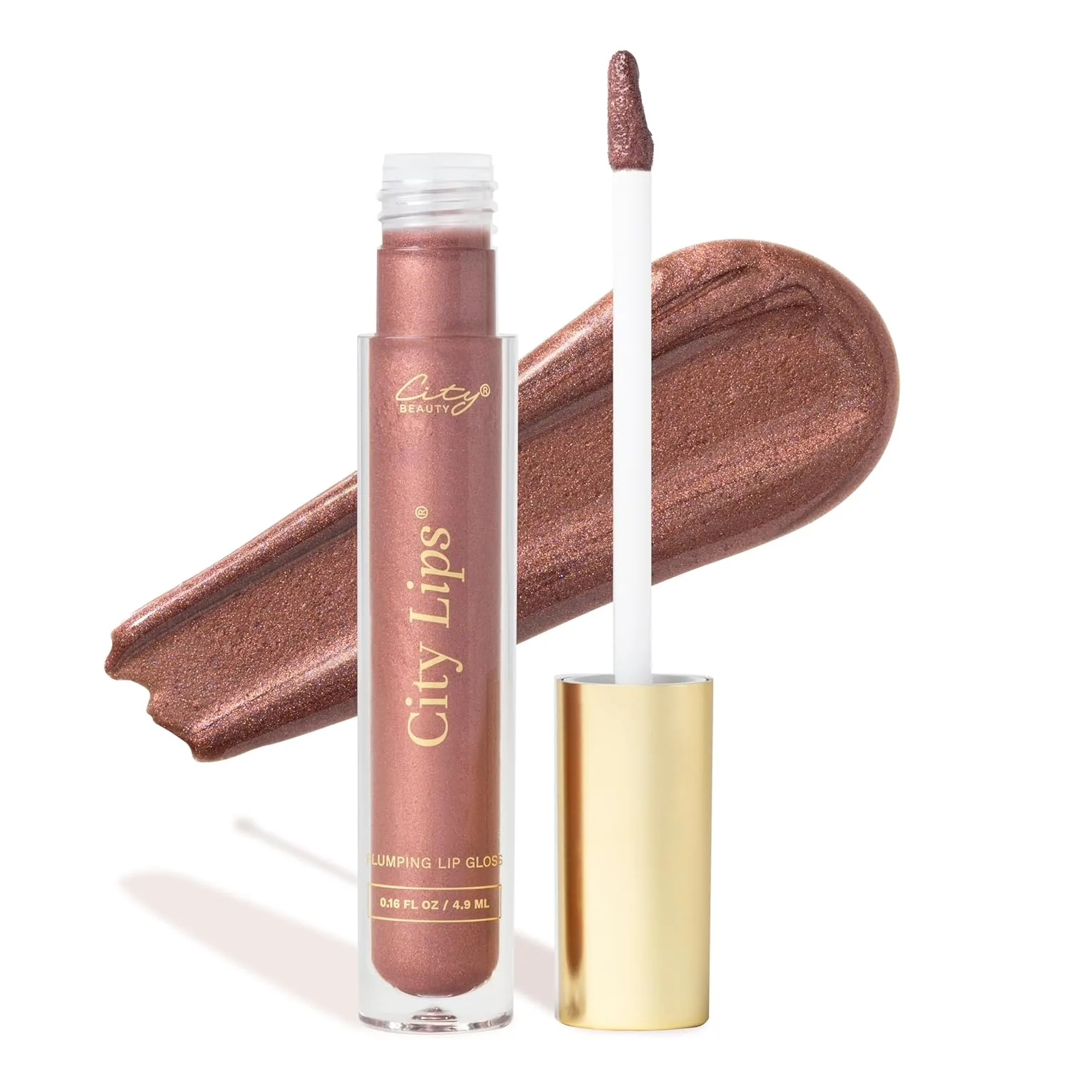Блеск для губ City Beauty City Lips Plumping Lip Gloss - сияющий блеск для более полных и молодых губ | Увлажняющее и разглаживающее средство для губ с гиалуроновой кислотой, Plum Springs