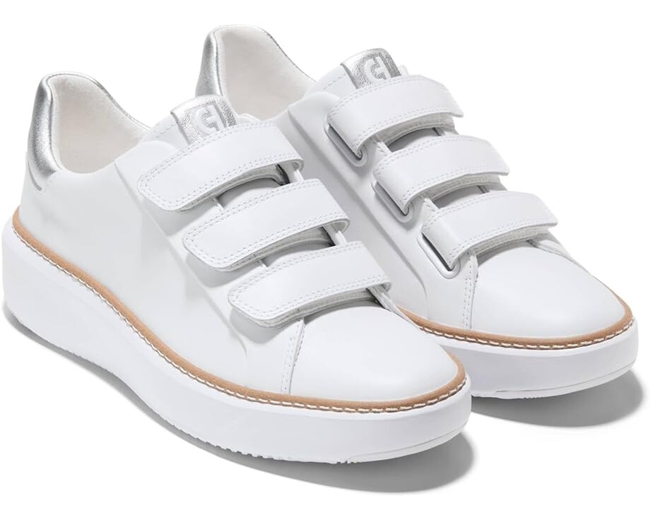 

Кроссовки Cole Haan Grandpro Topspin Triple Strap Sneakers, цвет Optic White/Silver