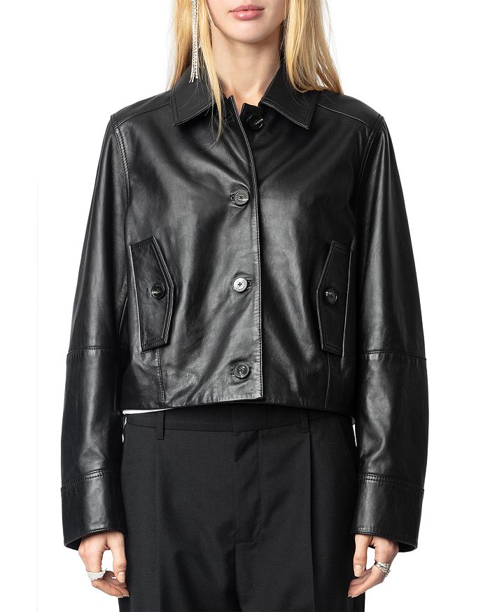 

Куртка из гладкой кожи Liston Zadig & Voltaire, черный