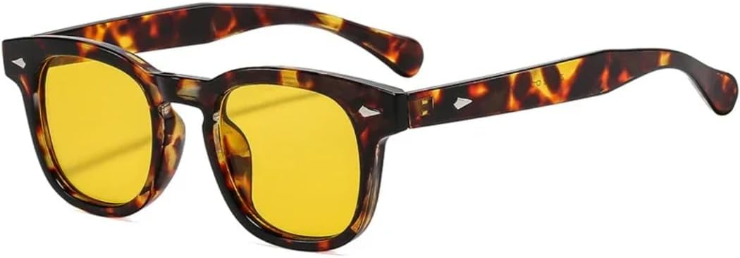 

Солнцезащитные очки с защитой UV400 | Оранжево-черная оправа с прозрачными линзами | Для женщин и мужчин, для занятий спортом на открытом воздухе и вождения DSVIGF, Leopard Yellow