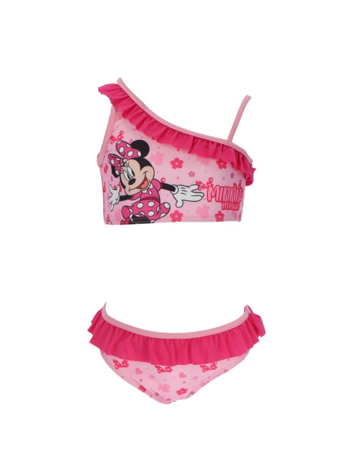 Disney Minnie Mouse Детский купальник-бикини с саронгом Disney Минни Маус, розовый — фото 2