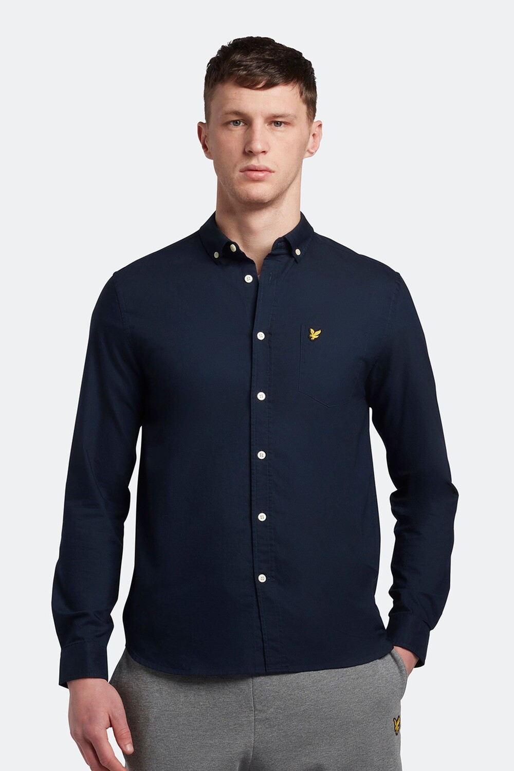 

Оксфордская рубашка больших размеров Lyle & Scott, синий