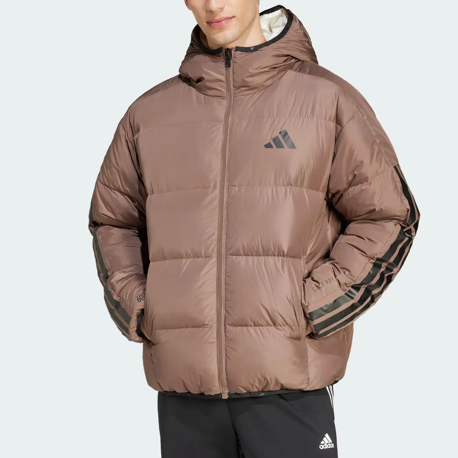 Мужская реверсивная пуховая куртка Cold.Rdy FW24 WIND.RDY Stratum Dark Earthy Brown Adidas — фото 3