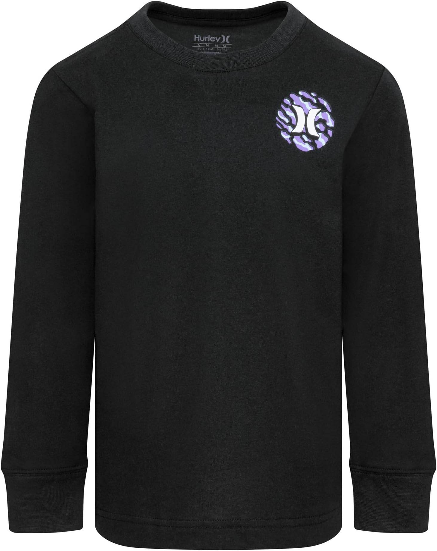 

Футболка Hurley Kids Shark Warp Long Sleeve Tee (Little Kid), черный