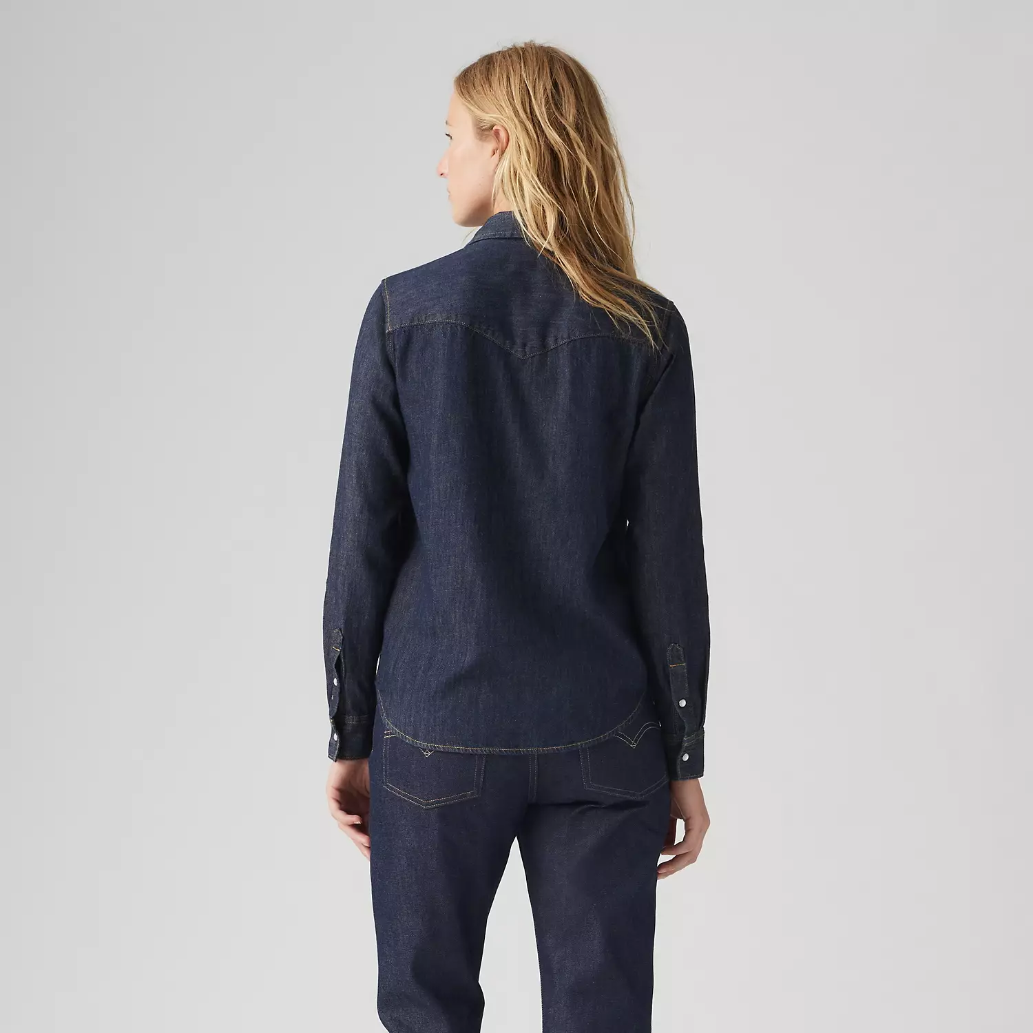 Легендарная рубашка Western Linen+Denim Levi's, цвет Today's News - Dark Wash — фото 3