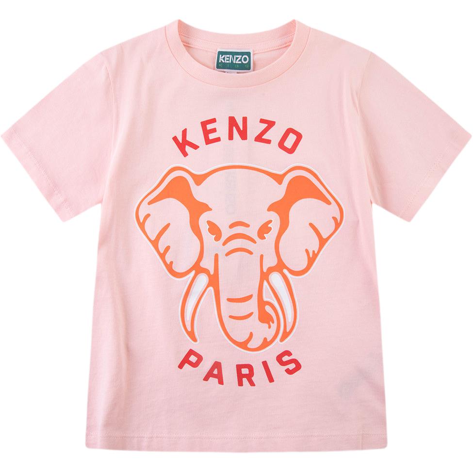 

Футболка детская с принтом слона розовая Kids' KENZO