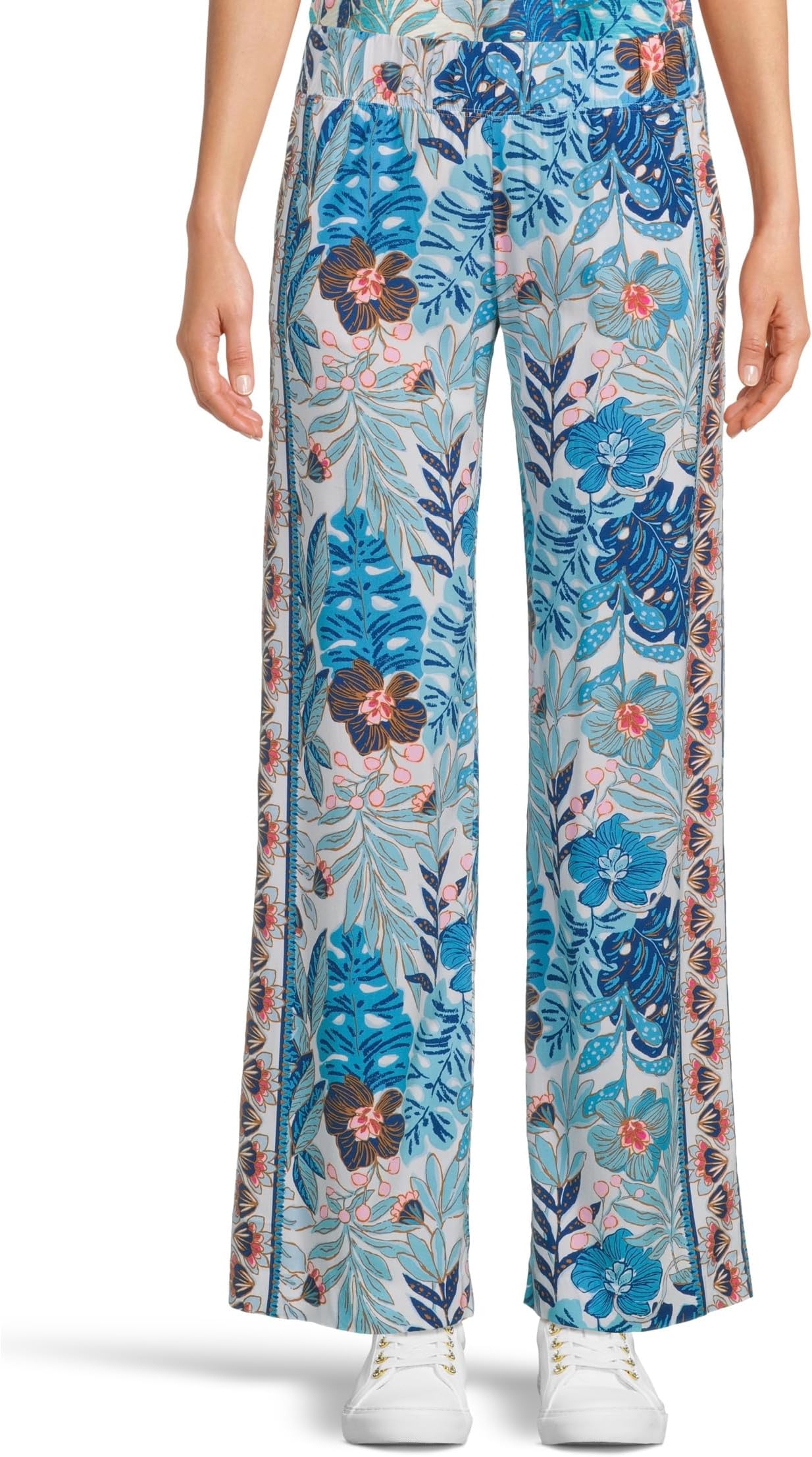 

Брюки Lilly Pulitzer Bal Harbour Stretch Palazzo, цвет Breezy Aqua Best Fronts Forever