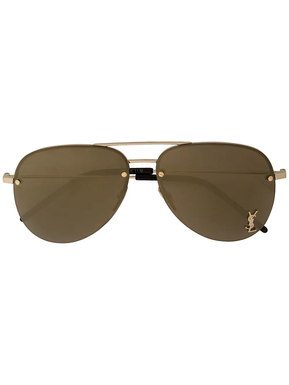 

Солнцезащитные очки-пилоты Saint Laurent Eyewear, черный